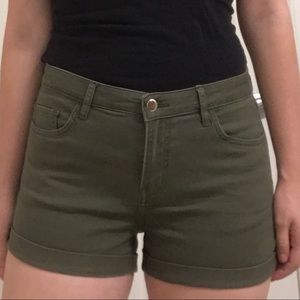 H&M Dark Olive Green Shorts